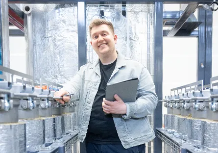 Samuel Wolf in Reinigungsanlage
