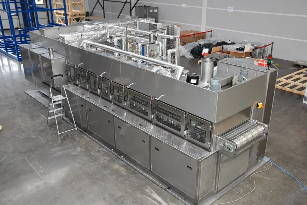 vapic Durchlafureinigungsanlage aus Vogelperspektive in Produktionshalle Neubulach